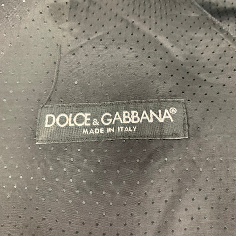 DOLCE & GABBANA Size 38 Navy Wool Silk Peak Lapel 3 Piece Suit