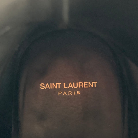 SAINT LAURENT Size 10 Black Leather Belted Wyatt 30 Jodhpur Boots