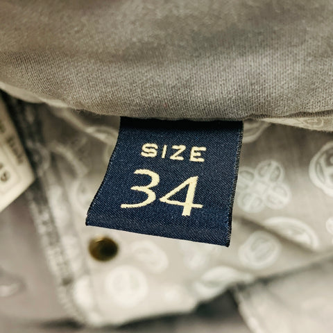 TELERIA ZED Size 34 Grey Cotton Elastane Jean Cut Casual Pants