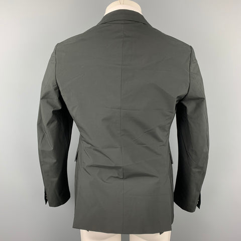 PRADA Talla 38 Abrigo deportivo de un solo pecho de poliéster / poliamida negro