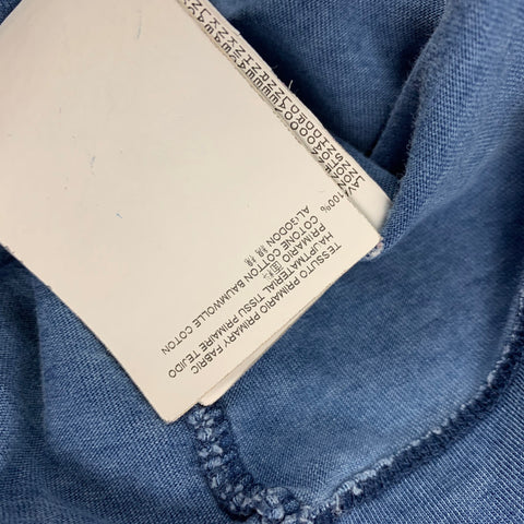 MAISON MARGIELA Size M Blue Cotton Crew-Neck T-shirt