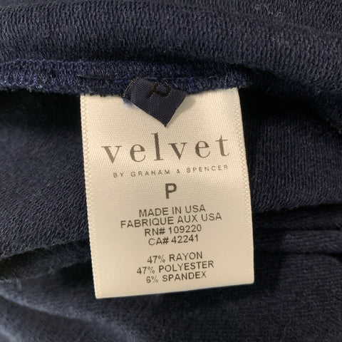 VELVET Cárdigan de mezcla de rayón azul marino talla S
