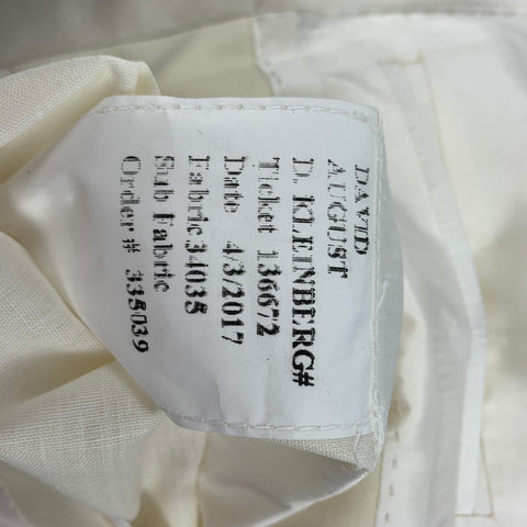 DAVID AUGUST Size 40 Cream Wool Double Breasted Sport Coat