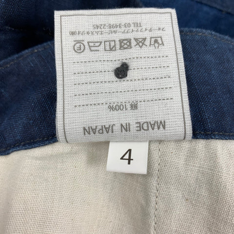 45rpm Size L Navy Linen Pleated Asama Shorts
