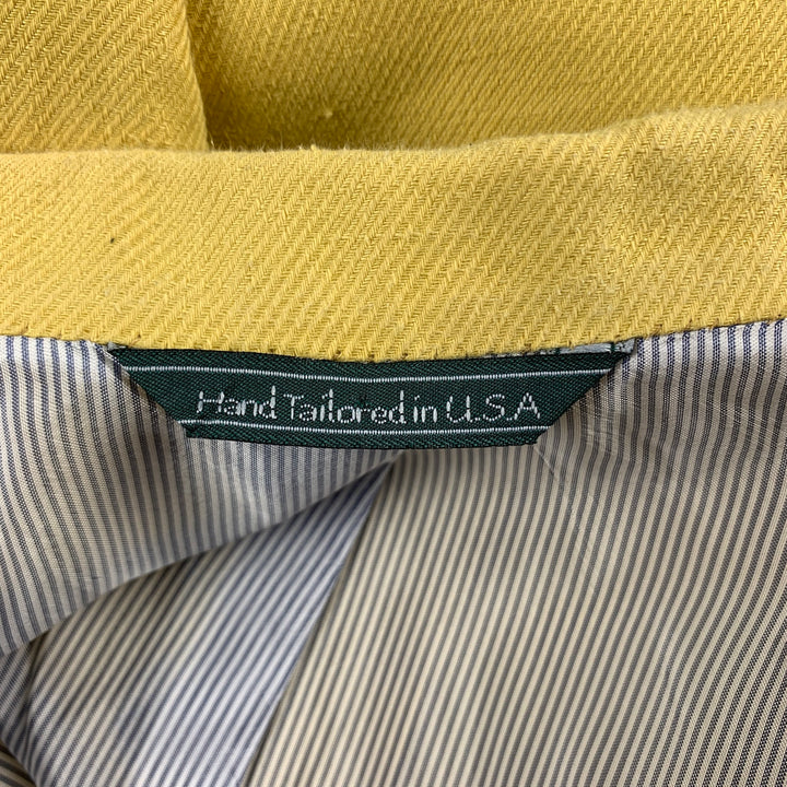 BAND OF OUTSIDERS Size 40 Yellow Linen / Cotton Notch Lapel Suit