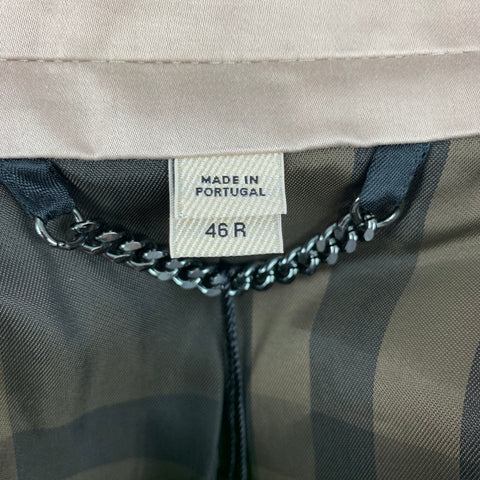 BURBERRY LONDON Size 36 Beige Cotton Notch Lapel Suit