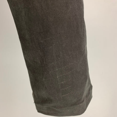 TODD SNYDER Size 32 Black Solid Cotton Zip Fly Casual Pants