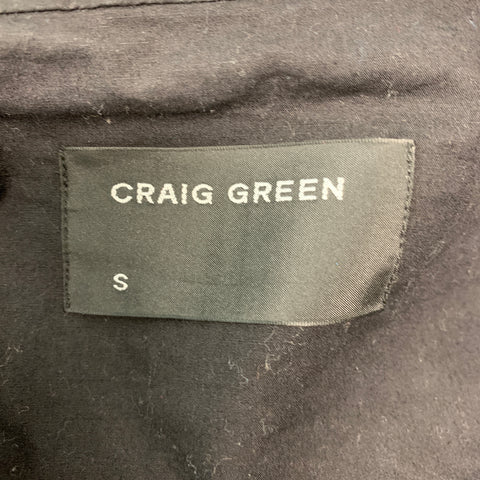 CRAIG GREEN SS19 Size S Blue Multi-Color Dyed Polyester Hooded Coat