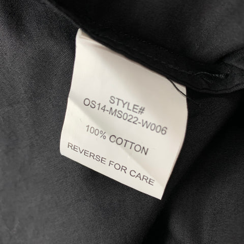 OAK Size M Black Cotton Hidden Buttons Long Sleeve Shirt