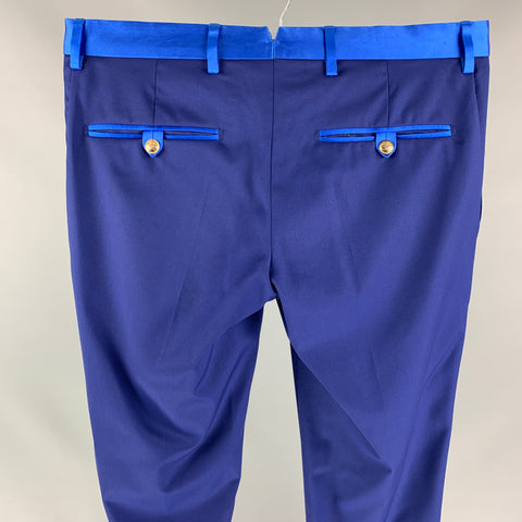 LORDS & FOOLS Size 32 Blue Wool Zip Fly Dress Pants