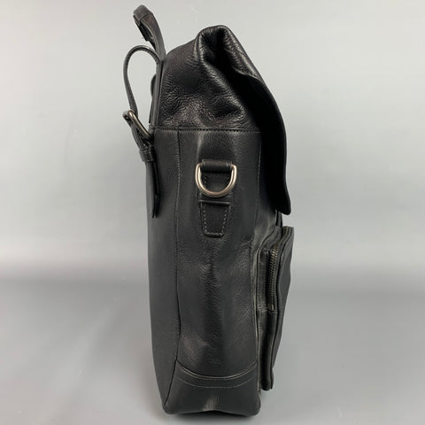 COACH Black Leather Top Handles Backpack