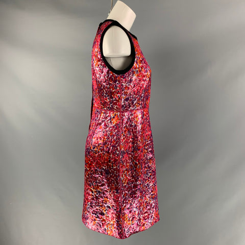 MARC JACOBS Size 6 Multi-Color Acetate Blend Jacquard Shift Dress