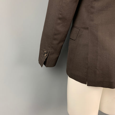 BOGLIOLI Size 38 Regular Brown Virgin Wool Peak Lapel Sport Coat