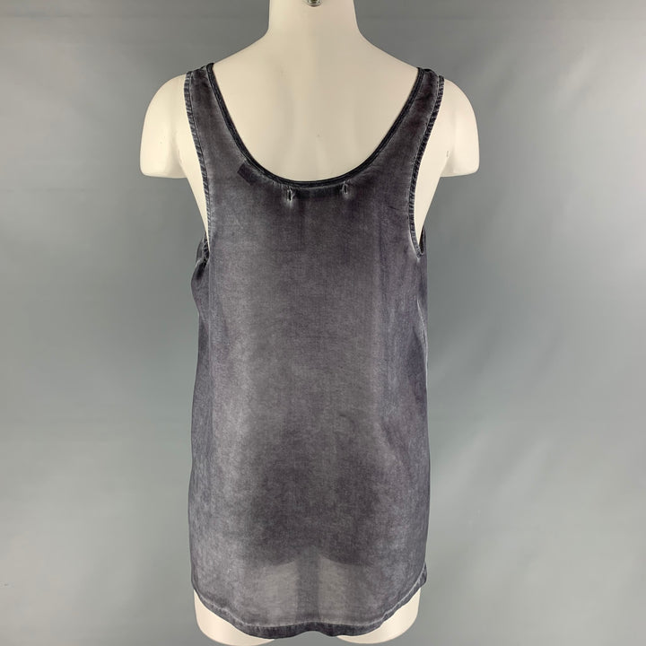 MAISON SCOTCH Size 2 Grey Silk Washed Tank T-Shirt