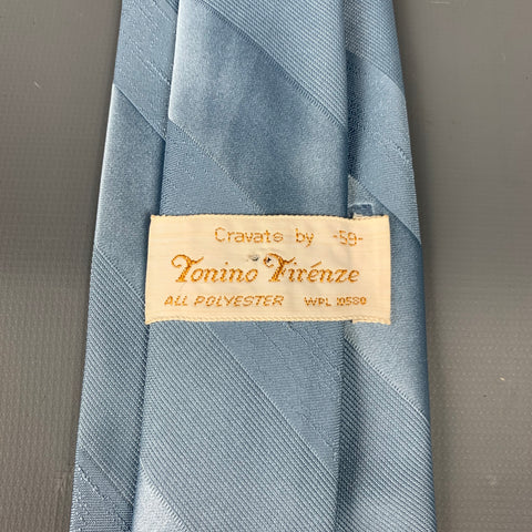 Vintage TONINO FIRENZE Light Blue Two Tone Polyester Tie