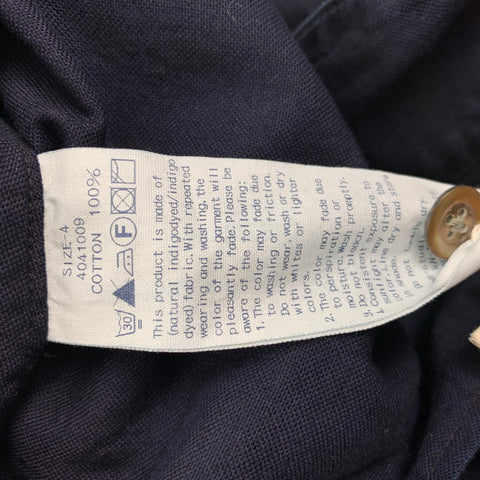 45rpm Size L Indigo Cotton Zip Up Jacket