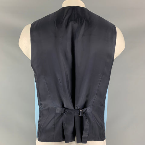 DOLCE &amp; GABBANA Talla 44 Chaleco azul claro con botones de lana lisa