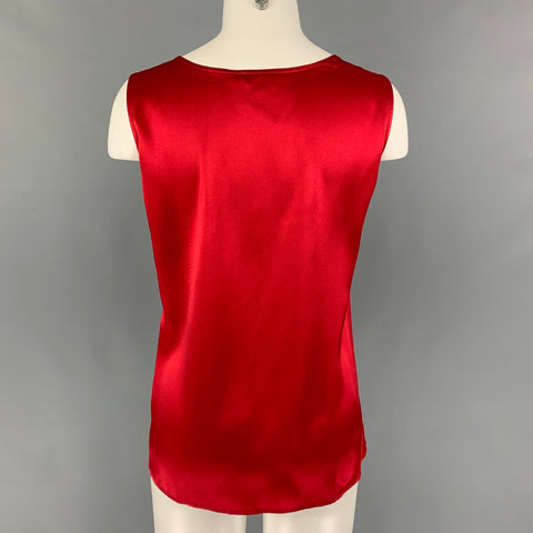 FERAUD Size 12 Red Silk Camisole Blouse