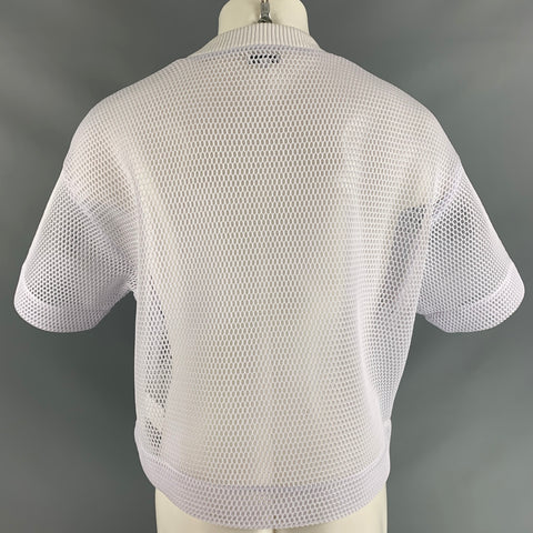 WILLY CHAVARRIA Size S White Mesh Polyester Cropped T-shirt