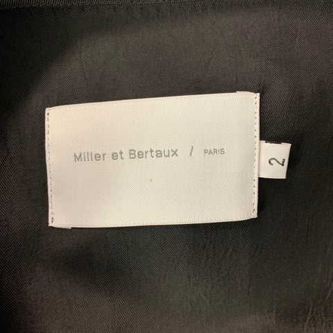 MILLER et BERTAUX Vestido recto con bloques de color de acetato negro marino talla 2