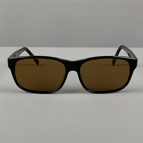 HELMUT LANG Lunettes de soleil teintées en acétate noir