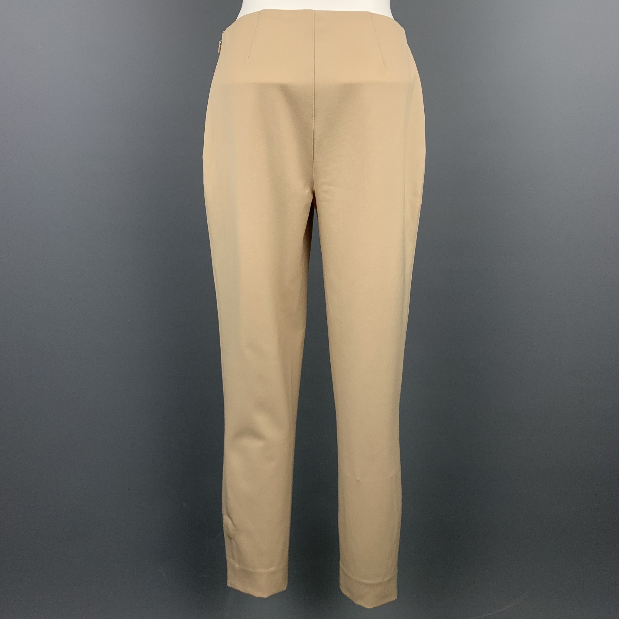 Lauren Ralph Lauren Women's Button Hem Ankle Pants In Birch Tan SZ.12,14  NWT$125 | eBay