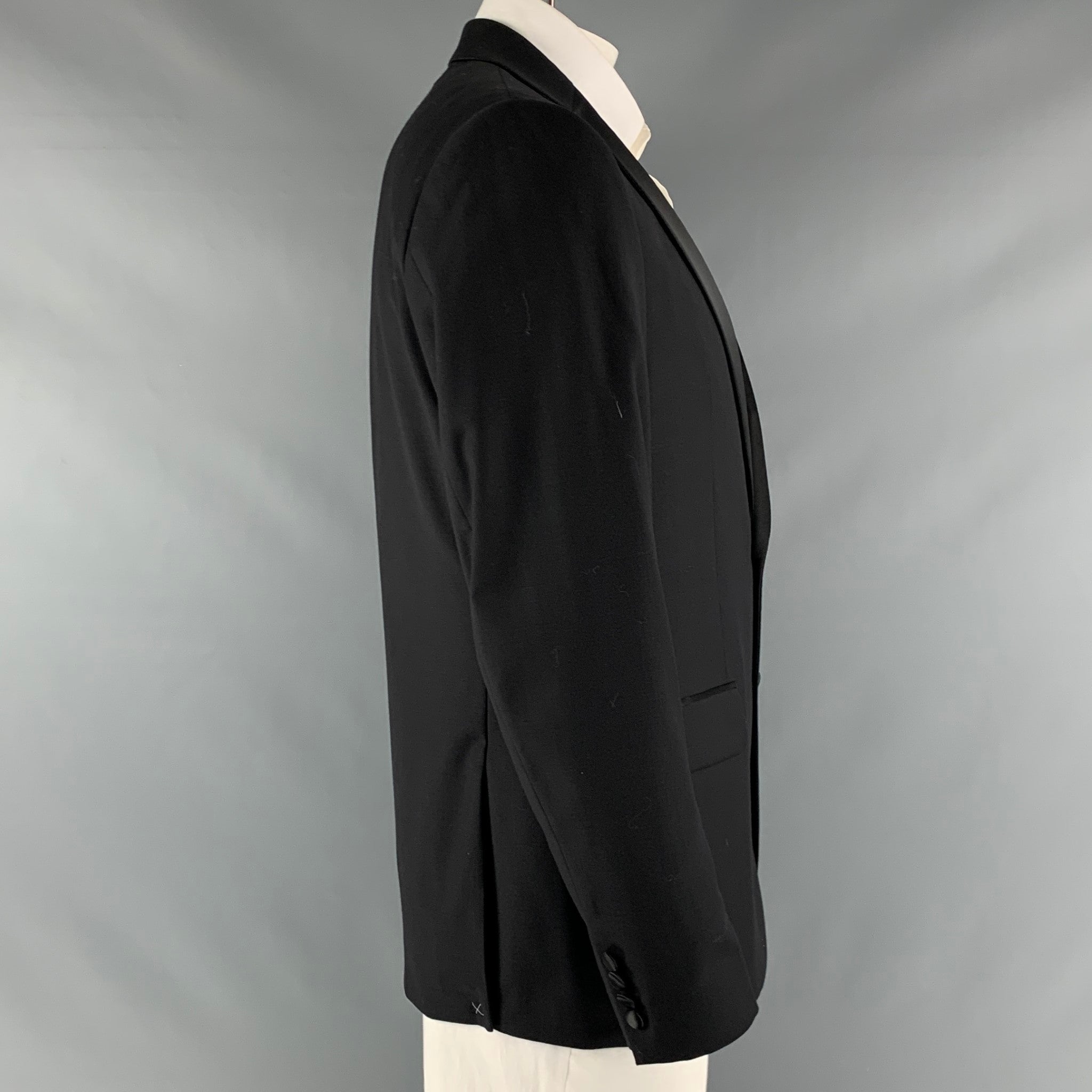 Calvin klein black solid modern fit tuxedo on sale jacket