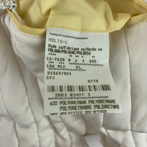 HUGO by HUGO BOSS Size XL Yellow Crinkled Polyurethane Zip Up Coat