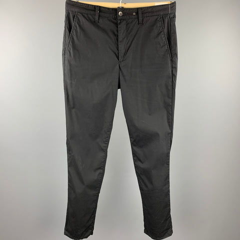RAG & BONE Size 34 Black Cotton Blend Zip Fly Casual Pants