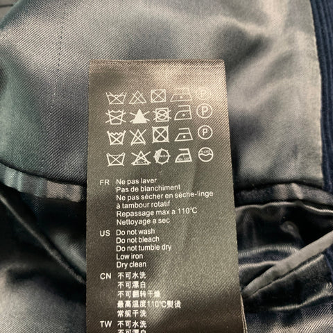 SANDRO Size 38 Navy Corduroy Cotton Notch Lapel Suit