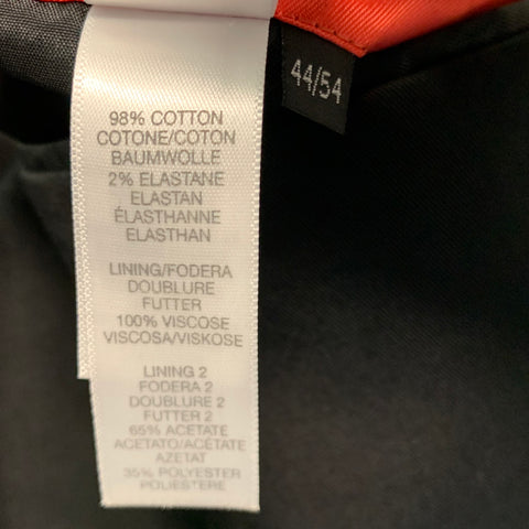 PS by PAUL SMITH Size 44 Black Cotton Elastane Notch Lapel Suit