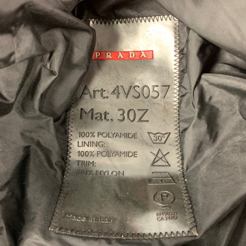PRADA Red Slate Nylon Rectangle Duffle Bag