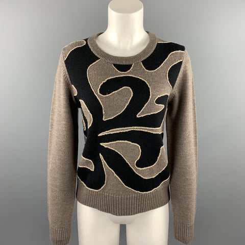 MARC by MARC JACOBS Taille L Pull en laine mérinos tricoté taupe