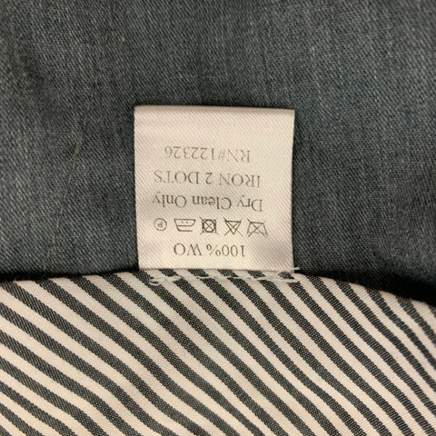 J.HILBURN Size 34 Grey Wool Flat Front Dress Pants