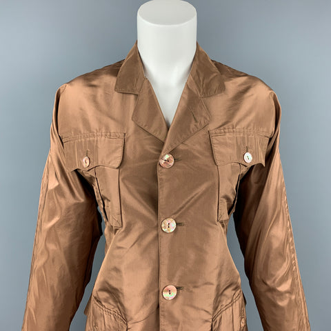 JEAN PAUL GAULTIER Réédition 1986 Taille 6 Veste en Soie Cuivrée