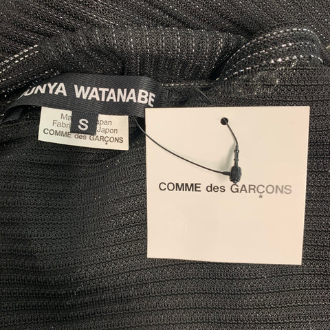JUNYA WATANABE Taille S Argent Noir Côtelé Rayonne Polyester Pull