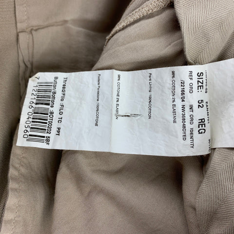 WOOSTER + LARDINI Size 36 Khaki Cotton Asymmetrical Drop Crotch Casual Pants