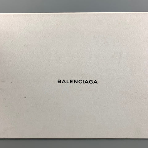 BALENCIAGA Size 9.5 Black Leather Distressed Western Boots