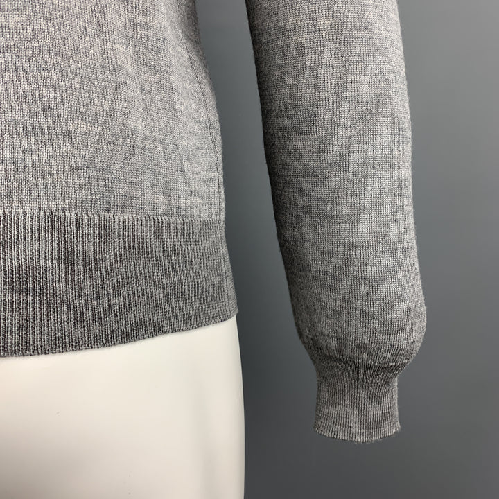 SPURR Taille S Pull col V en laine vieilli gris