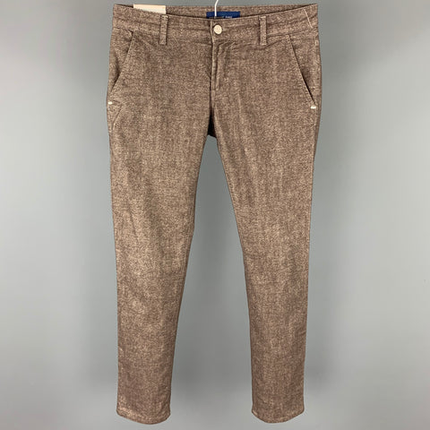 ENTRE AMIS Size 30 Brown Cotton Blend Jean Cut Casual Pants