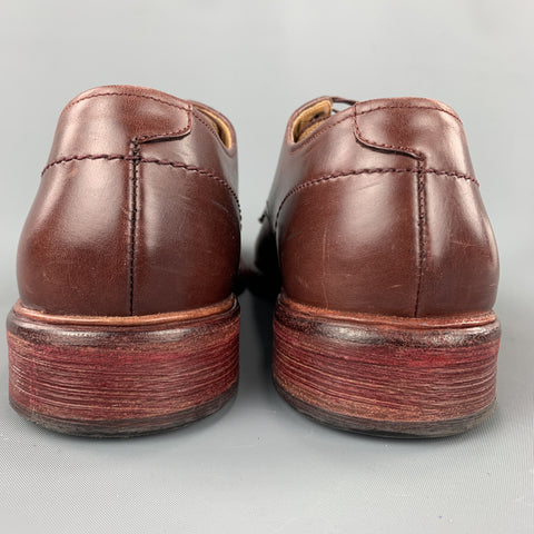 PAUL SMITH Taille 9 Cuir bordeaux massif Cap Toe Lace Up
