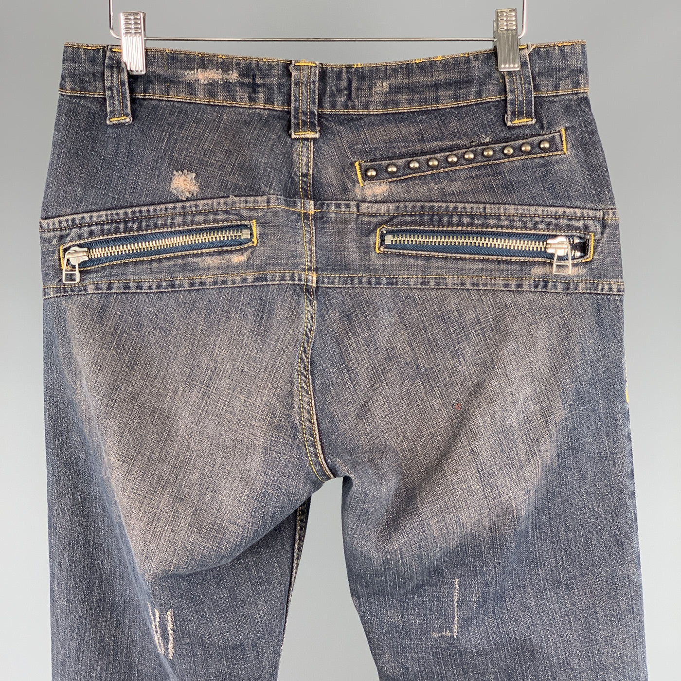 DAVID MAYER Size 32 x 30 Indigo Wash Denim Jeans