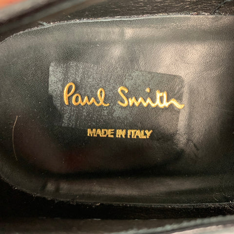 PAUL SMITH Size 10 Black Solid Lace Up Shoes