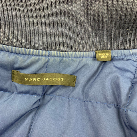 MARC JACOBS Size M Blue Quilted Polyester Zip Up Vest