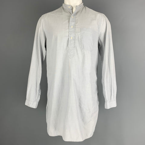 ASHLAND SHIRT & PAJAMA CO. Size M Blue Long placket Long Sleeve Shirt