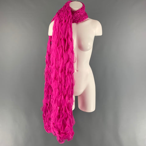 DRIES VAN NOTAN SS 22 Talla Talla única Bufanda Jelvie de seda tejida rosa