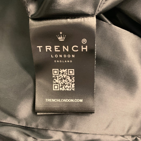 TRENCH LONDON Gabardina de algodón liso negra Talla M