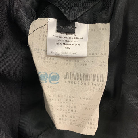 COLECCIÓN CALVIN KLEIN Talla 38 Abrigo deportivo con solapa de pico de lana / seda negro