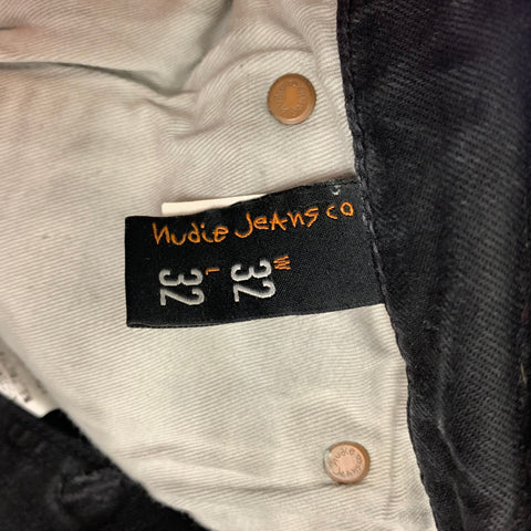 NUDIE JEANS Size 32 Black Cotton Skinny Jeans