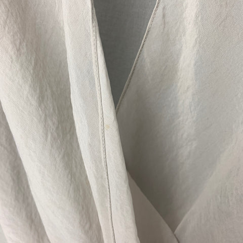 HELMUT LANG Taille S Gris Polyester Voir à travers le haut décontracté à col en V